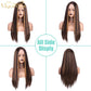 Brown lace front straight wig